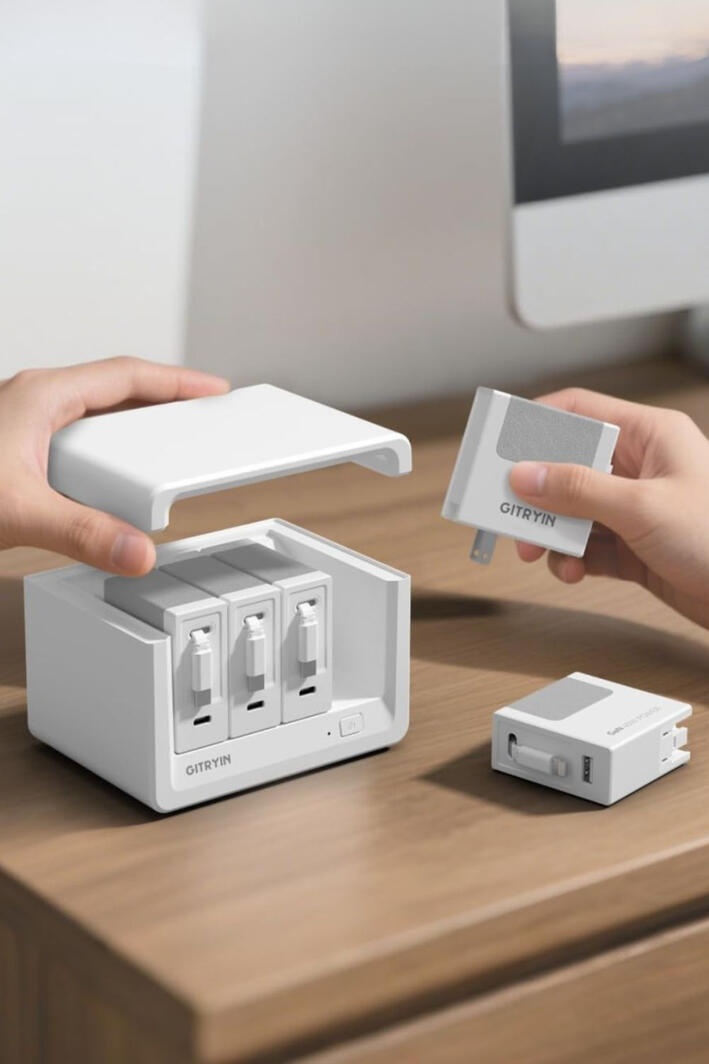 One charging station. Every device. Zero cable chaos. If your desk, nightstand, or kitchen counter looks like a cable explosion this is exactly what you've been waiting for. The 12-in-1 Desktop Charging Station gives you 4 AC outlets, 4 USB-C ports, and 4 built-in retractable Type-C cables all in one sleek, c