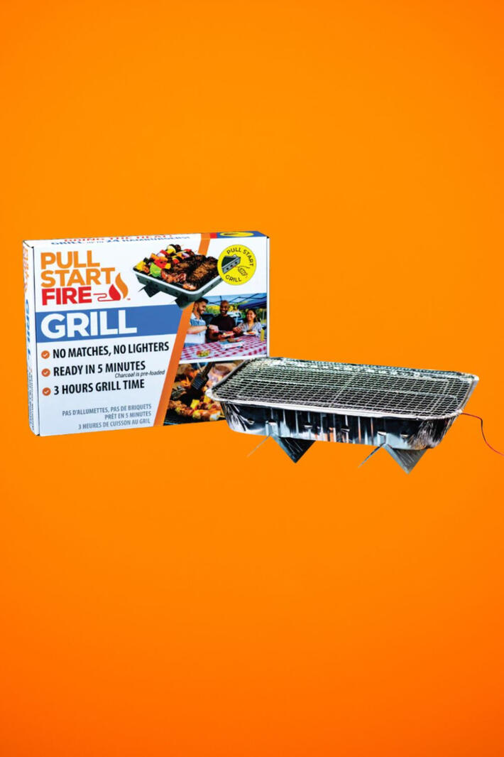 Pull-Start Portable Grill for Camping & Outdoor Cooking Pull-Start Portable Grill for Camping & Outdoor Cooking
