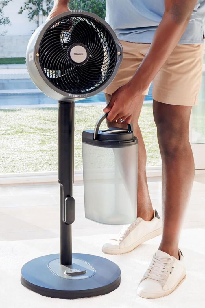 When the heat is unbearable, the Shark FlexBreeze Pro Mist Fan is the cooling solution that actually works. With integrated misting that lowers temperatures by up to 12 degrees, five fan speeds, and airflow that reaches up to 70 feet away, this isn't just