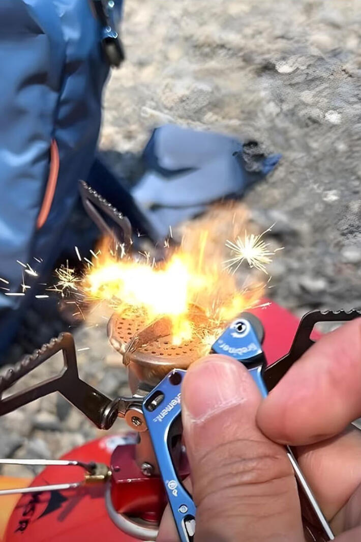Firebiner 6-in-1 Fire Starting Carabiner The Firebiner is an award-winning 6-in-1 carabiner with a fire starter, utility blade, bottle opener, screwdriver, and more, all in a 1 oz clip that goes everywhere you do. Named Best Gadget by Backpacker Magazine and built from premium stainless steel tha